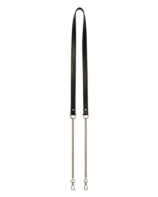 Ciana Leather & Chain Crossbody Strap
